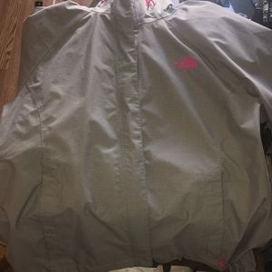 The north face zip up XL grey and pink